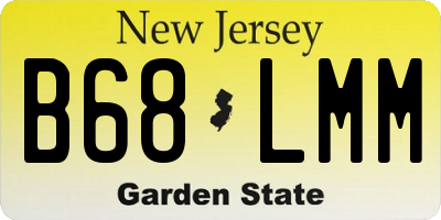 NJ license plate B68LMM