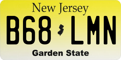 NJ license plate B68LMN