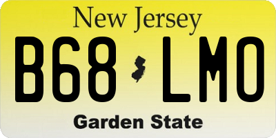 NJ license plate B68LMO