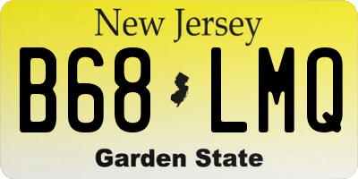 NJ license plate B68LMQ