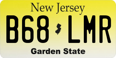 NJ license plate B68LMR