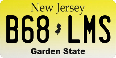 NJ license plate B68LMS
