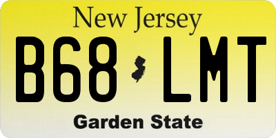 NJ license plate B68LMT