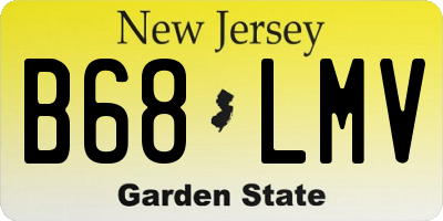 NJ license plate B68LMV