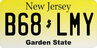 NJ license plate B68LMY
