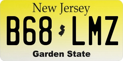 NJ license plate B68LMZ
