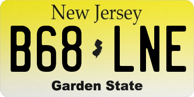 NJ license plate B68LNE
