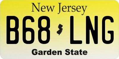 NJ license plate B68LNG