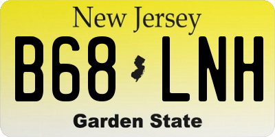 NJ license plate B68LNH
