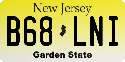 NJ license plate B68LNI