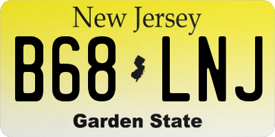 NJ license plate B68LNJ