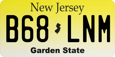 NJ license plate B68LNM