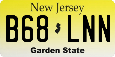 NJ license plate B68LNN