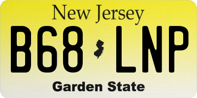 NJ license plate B68LNP