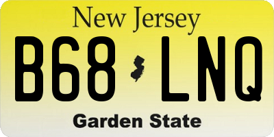 NJ license plate B68LNQ