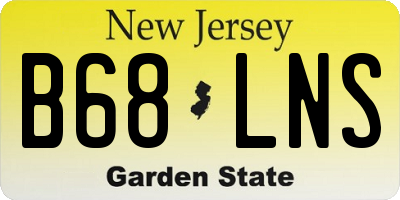 NJ license plate B68LNS