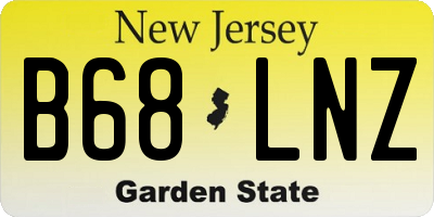 NJ license plate B68LNZ