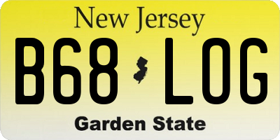 NJ license plate B68LOG