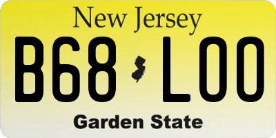 NJ license plate B68LOO
