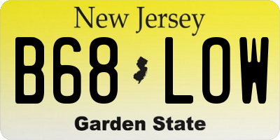 NJ license plate B68LOW