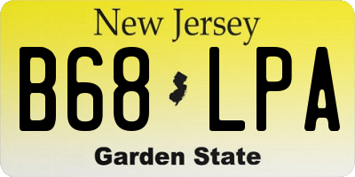 NJ license plate B68LPA