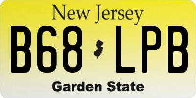 NJ license plate B68LPB
