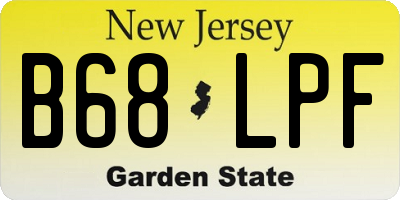 NJ license plate B68LPF