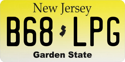 NJ license plate B68LPG