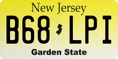 NJ license plate B68LPI
