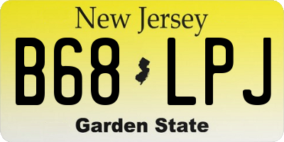NJ license plate B68LPJ