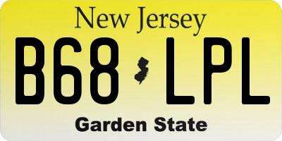 NJ license plate B68LPL