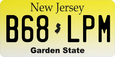NJ license plate B68LPM