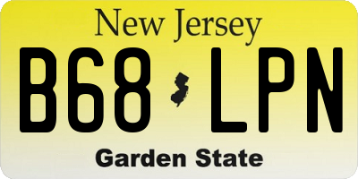 NJ license plate B68LPN