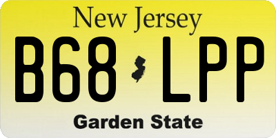 NJ license plate B68LPP