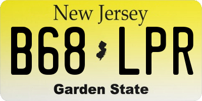 NJ license plate B68LPR