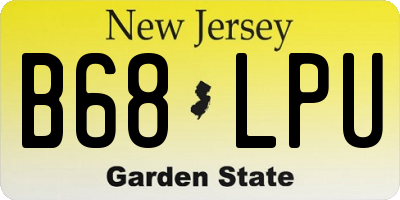 NJ license plate B68LPU