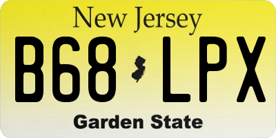 NJ license plate B68LPX