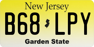 NJ license plate B68LPY