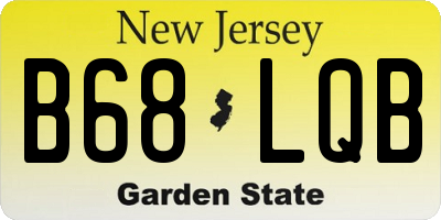 NJ license plate B68LQB