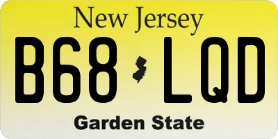 NJ license plate B68LQD