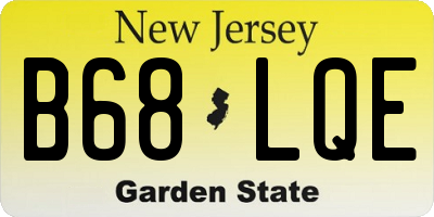 NJ license plate B68LQE