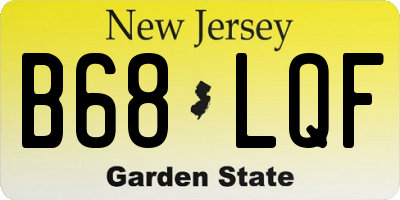 NJ license plate B68LQF