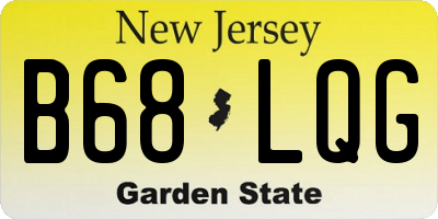 NJ license plate B68LQG