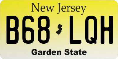 NJ license plate B68LQH