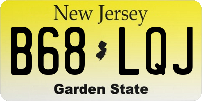 NJ license plate B68LQJ
