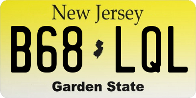 NJ license plate B68LQL
