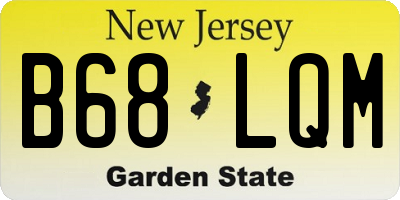 NJ license plate B68LQM