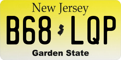 NJ license plate B68LQP
