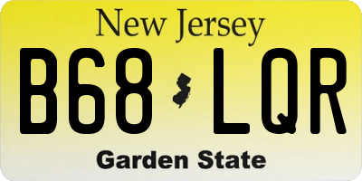 NJ license plate B68LQR