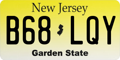 NJ license plate B68LQY